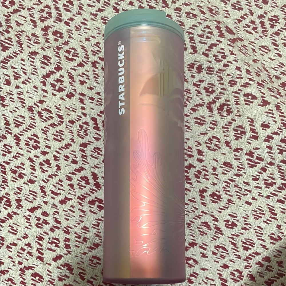 Starbucks Iridescent Pink and Green Tumbler
